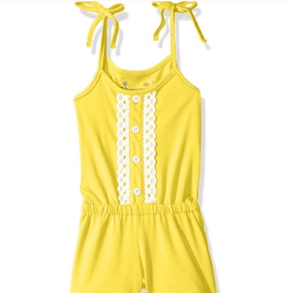 DreamStar | Girl's Yellow Jersey Romper